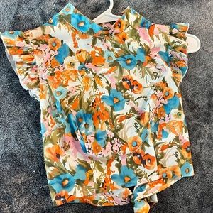 Floral Backless Top
